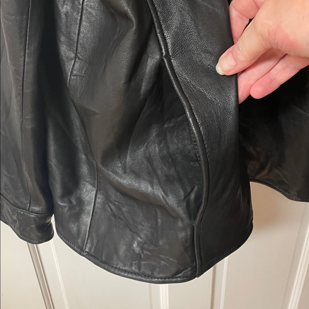 Merona classic black leather jacket men’s size XXL - Picture 8 of 17
